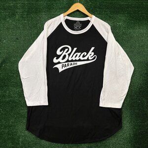 My Chemical Romance Long Live The Black Parade Tour Baseball Tee Size2XL